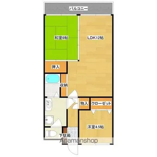 大産高取マンション【4階】の間取り