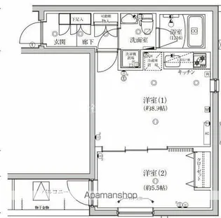 ベルシードステアー東十条駅前【4階】の間取り