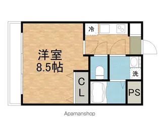 BLESSED LIFE花京院【3階】の間取り