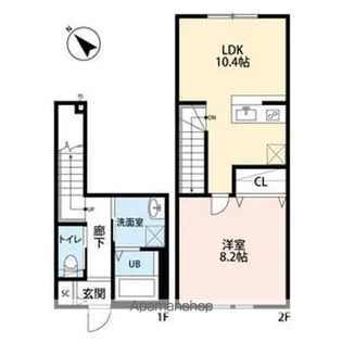 メゾンドプルーン北山【1階】の間取り