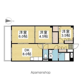 松山南マンション【105号室】の間取り