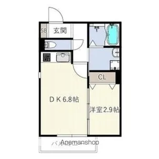 SMITH堺【201号室】の間取り