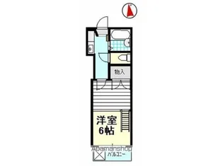 ドリームハウス萩丘【204号室】の間取り