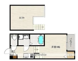 エトワール千早【1階】の間取り