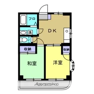 ドゥエル川幡【303号室】の間取り