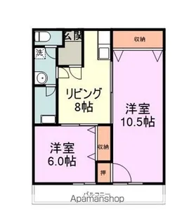 ハイツミナミ【3階】の間取り