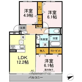 ジュアン寺家【1階】の間取り