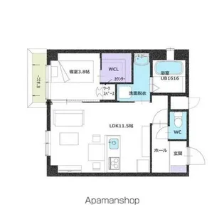 シュガーローフパーク浄心【4階】の間取り