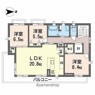 リバーサ道後椿館【3階】の間取り