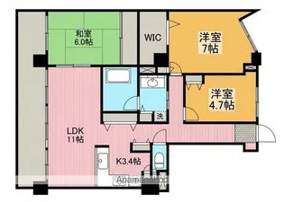東急ドエルサウスフロントタワー町田ウイング【29階】の間取り