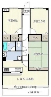 エスポワール北小金【5階】の間取り