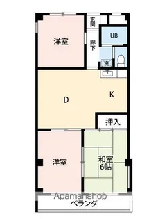 武蔵野レジデンス【1階】の間取り