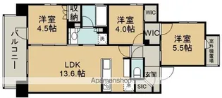 プレシス本川越ルミナス【1201号室】の間取り