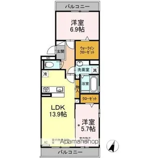 アンダー フォレスト Ⅴ A棟【3階】の間取り