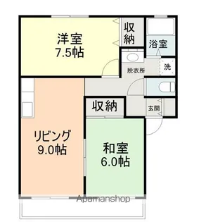 サンビレッジ大慶C【2階】の間取り