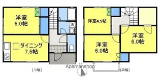ルーミー甲府63号館【101号室号室】の間取り