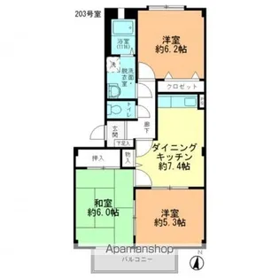 フォブール空田【2階】の間取り