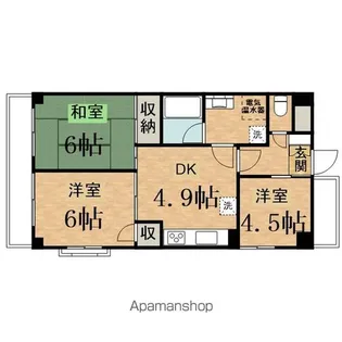 ライオンズマンション聖蹟桜ヶ丘第3【3階】の間取り