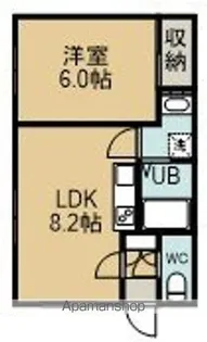 クレイドル富岡Ⅱ【101号室】の間取り
