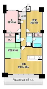 パデシオン小倉駅南【304号室】の間取り