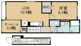仮)川越市アパート1【2階】の間取り