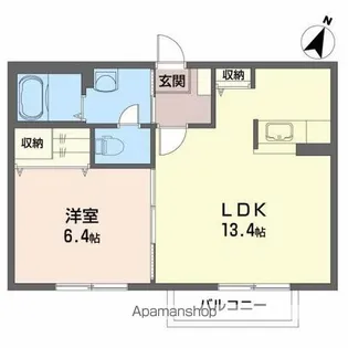 メゾンドール【202号室】の間取り