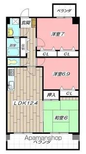 ルシオーレ【5階】の間取り