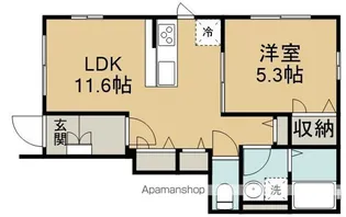 仮)坂戸市伊豆の山アパート【1階】の間取り
