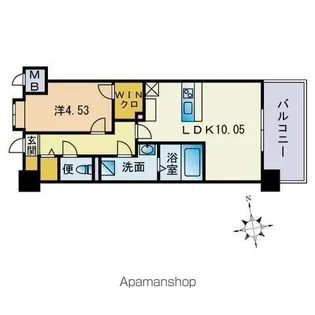 LASANTE大橋リバーサイドテラス【906号室】の間取り