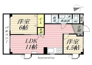 CASION尻手B棟【2階】の間取り