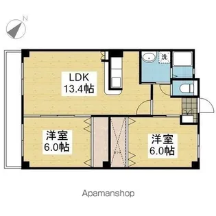 2LDKの間取り画像