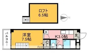 ノワール北新田【4階】の間取り