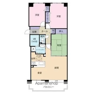 エクセルシオールプレタ学園前【1階】の間取り