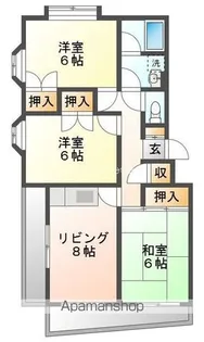 ベルハイネス【4階】の間取り