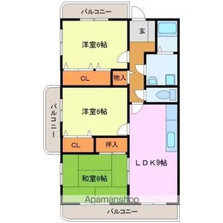 エスポワール南【4階】の間取り