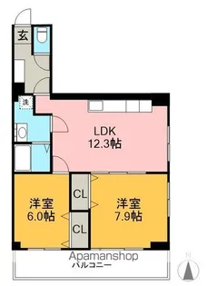 ロイヤル新本町【2階】の間取り
