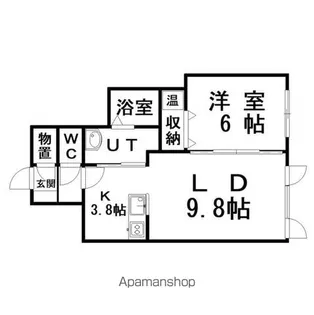 ハウスポート桂木【1階】の間取り