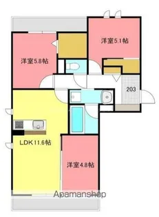 シエスタ【2階】の間取り