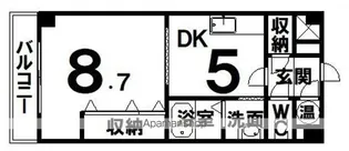 レジデンス黒金【9階】の間取り