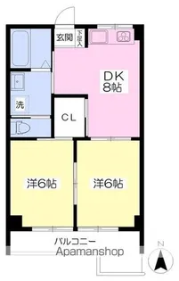 グランドロッソ朝生田【202号室】の間取り