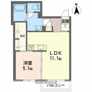アリスティオ赤木【1階】の間取り