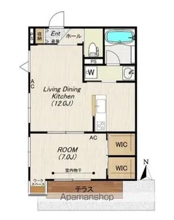 サクシードノガタ【1階】の間取り