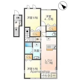 オリエンタルガーデン【203号室】の間取り