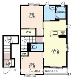 ボヌール【203号室】の間取り