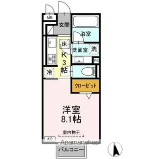サンクキャトル【1階】の間取り
