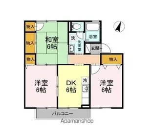 ムーンパレス【1階】の間取り