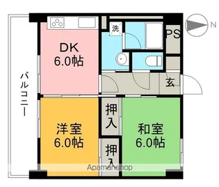 ル・フルール大川筋【3階】の間取り