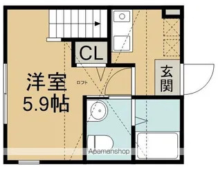 クレール霞【1階】の間取り