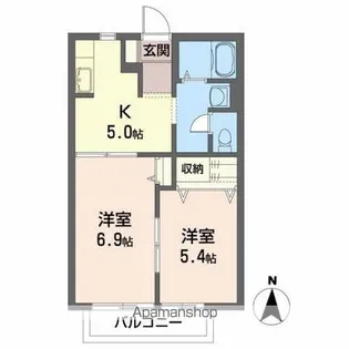 アースヴィレッジ【1階】の間取り