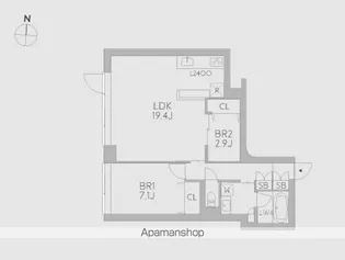 GRANDUO中野7【1階】の間取り